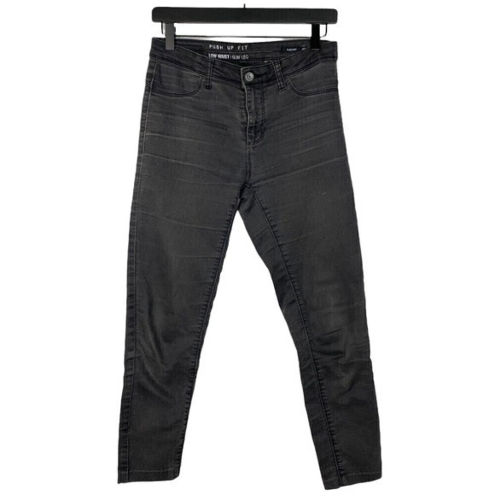 B.Young Jeans Womens Size 29/34 Black Low Waist Slim Fit Denim Pants Casual